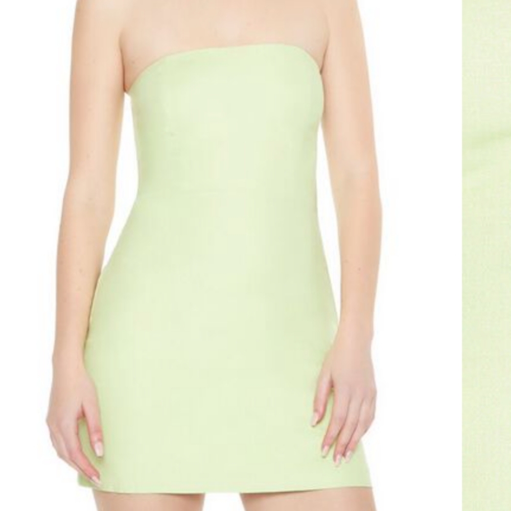 Strapless mini dress